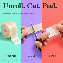 Mooore Please hydrocolloid roll: unroll cut peel png